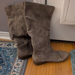 Gray Suede Women's Boots